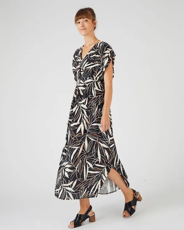 Lange jurk in crêpe *zuivere viscose Lenzing™ EcoVero™