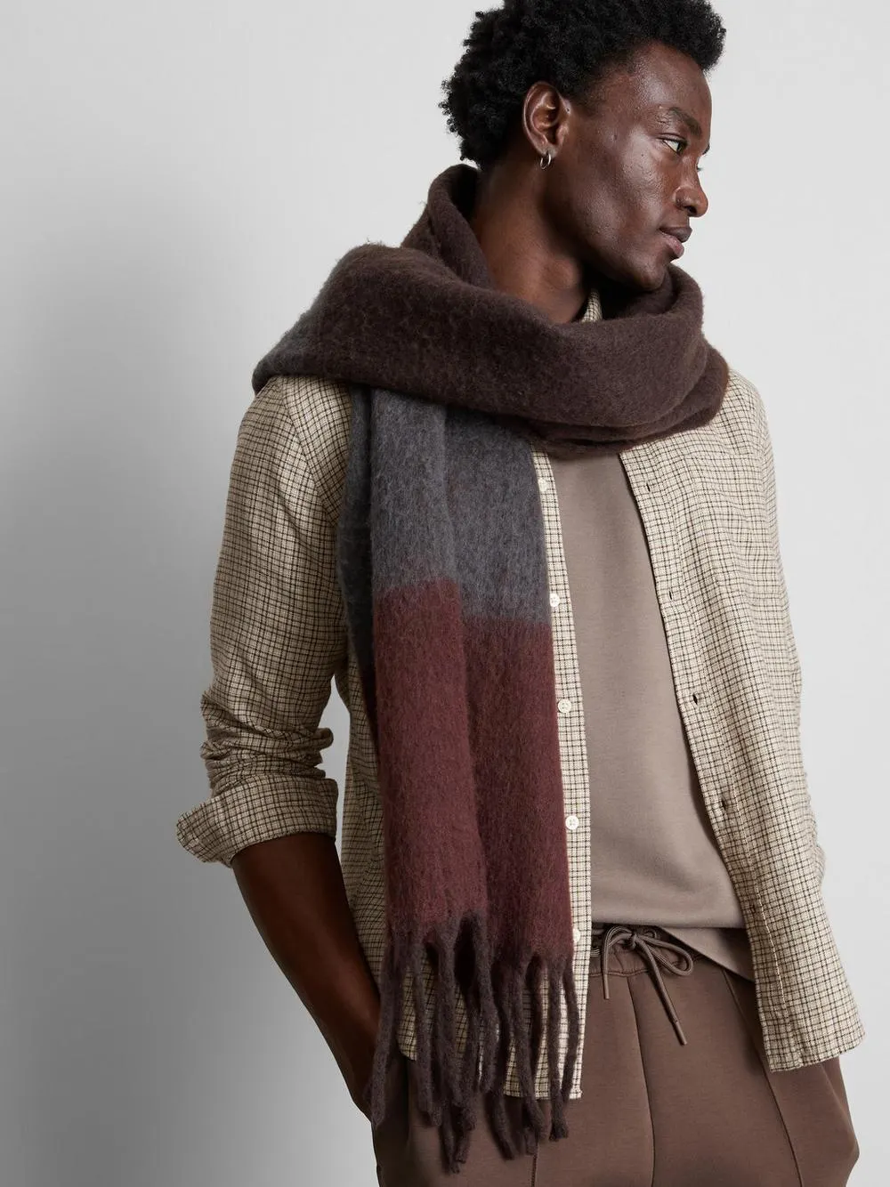 Chemise à carreaux à manches longues