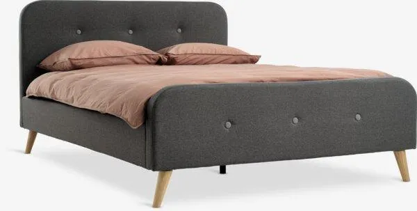Bedframe KONGSBERG 140x200 grijze stof