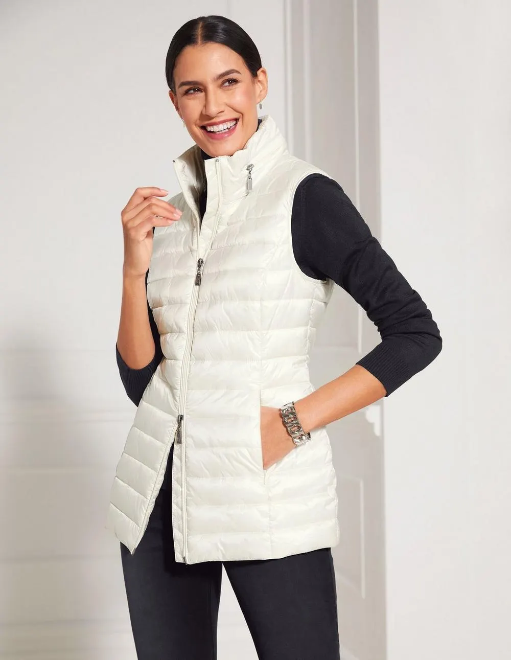 Gewatteerde bodywarmer met duurzame wattering