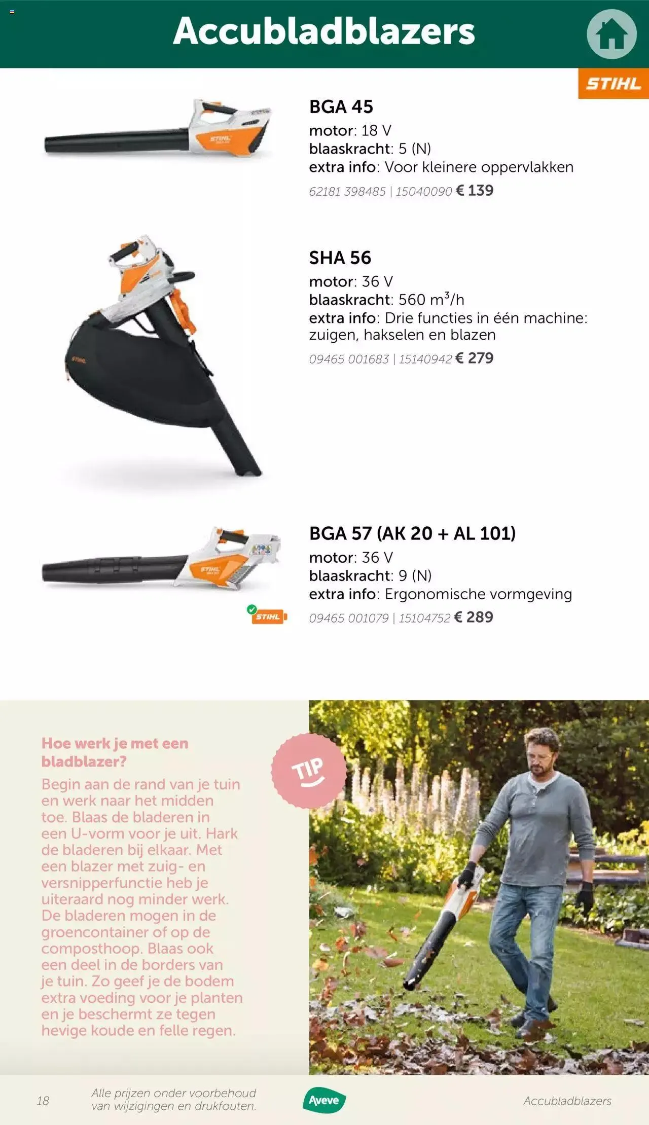 Aveve folder - Gids tuinmachines van 12 mei tot 31 december 2023 - folder pagina 18