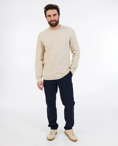 Donkerblauwe geklede broek