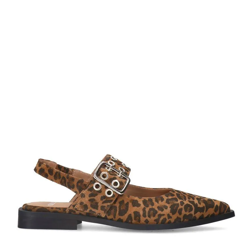 Leopard suède slingbacks