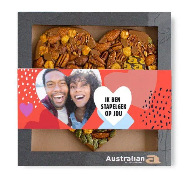 Australian Hart | Melk Noten | Stapelgek op jou met eigen foto