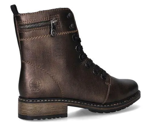 Rieker Veterboots Goud Dames