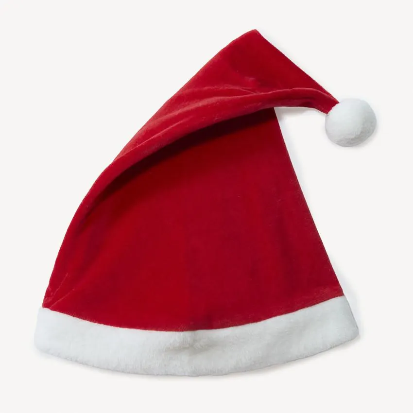 Bonnet de Père Noël en velours et sherpa pour bébé