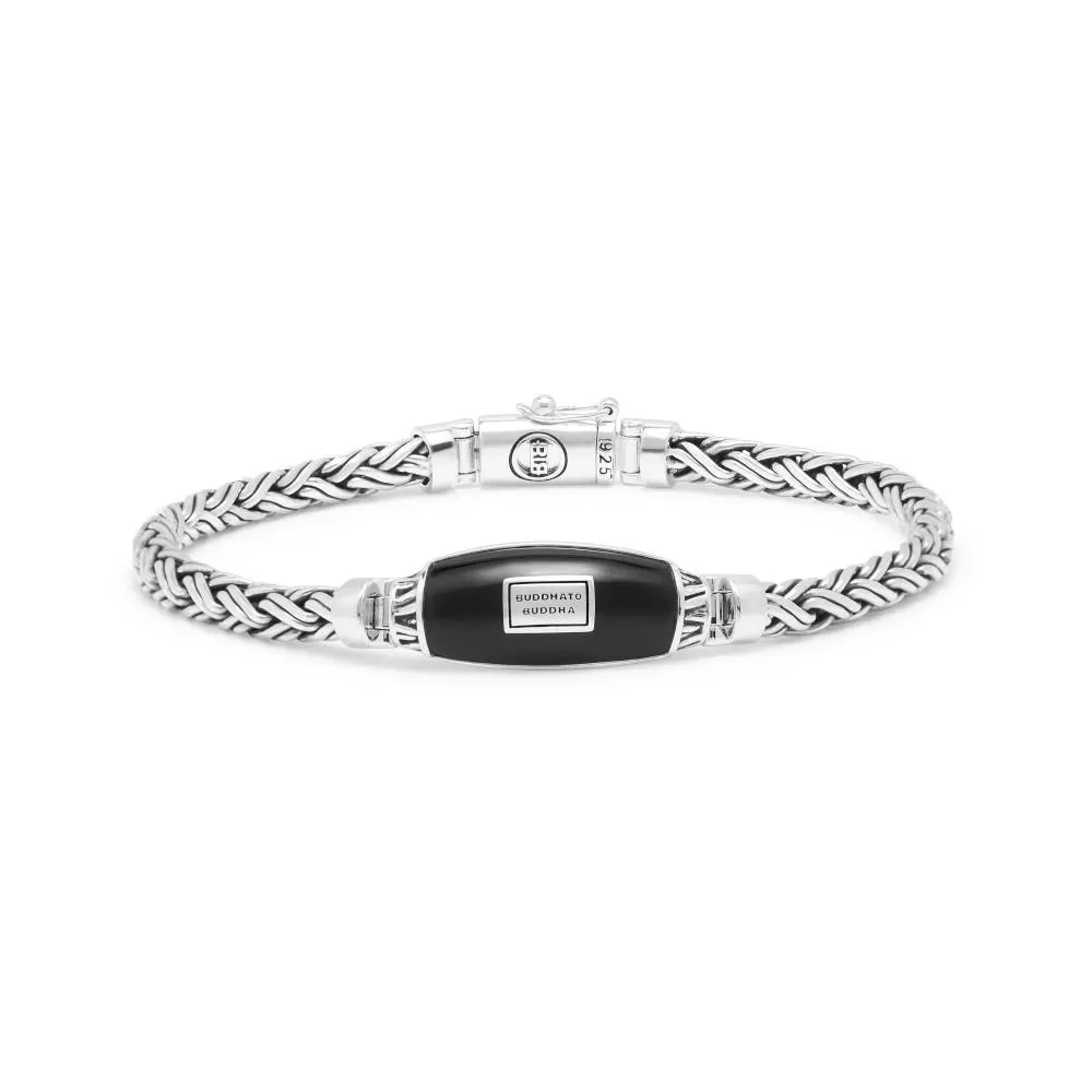 Katja 925 Sterling Zilveren Black Onyx Armband BTBJ171 (Lengte: 17.00 - 20.00 cm)