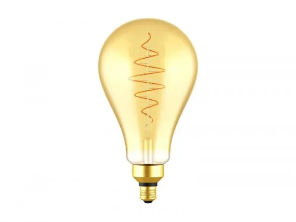 Lichtbron E27/LED 8,5W spiraal - Goud