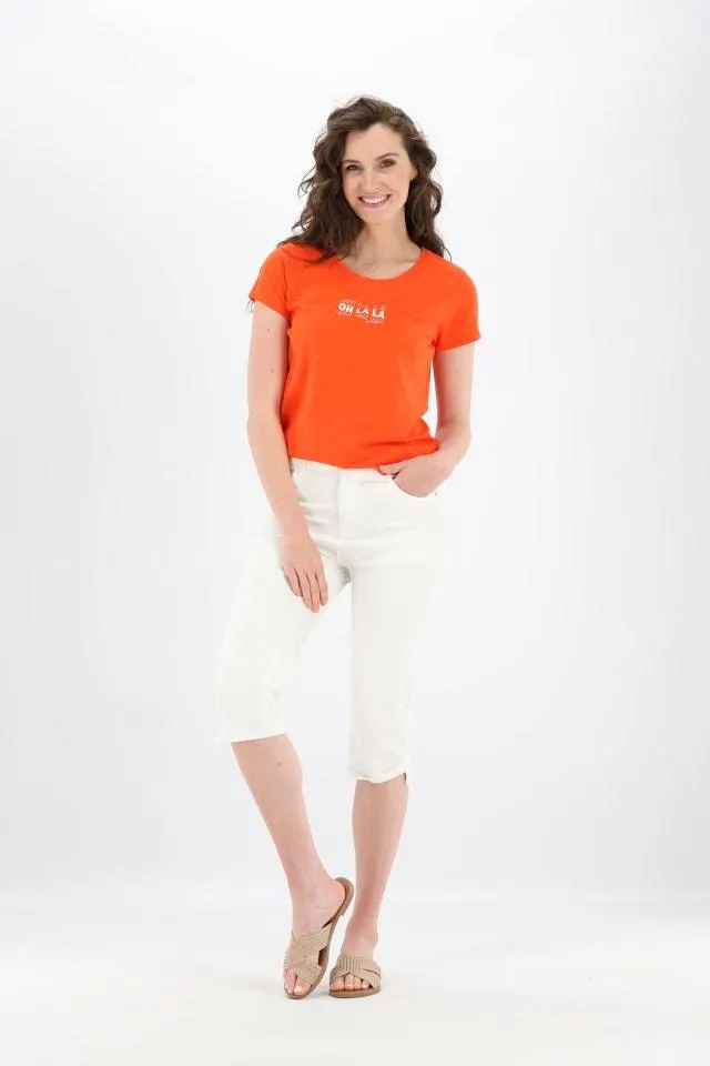 Oranje t-shirt Oh La La