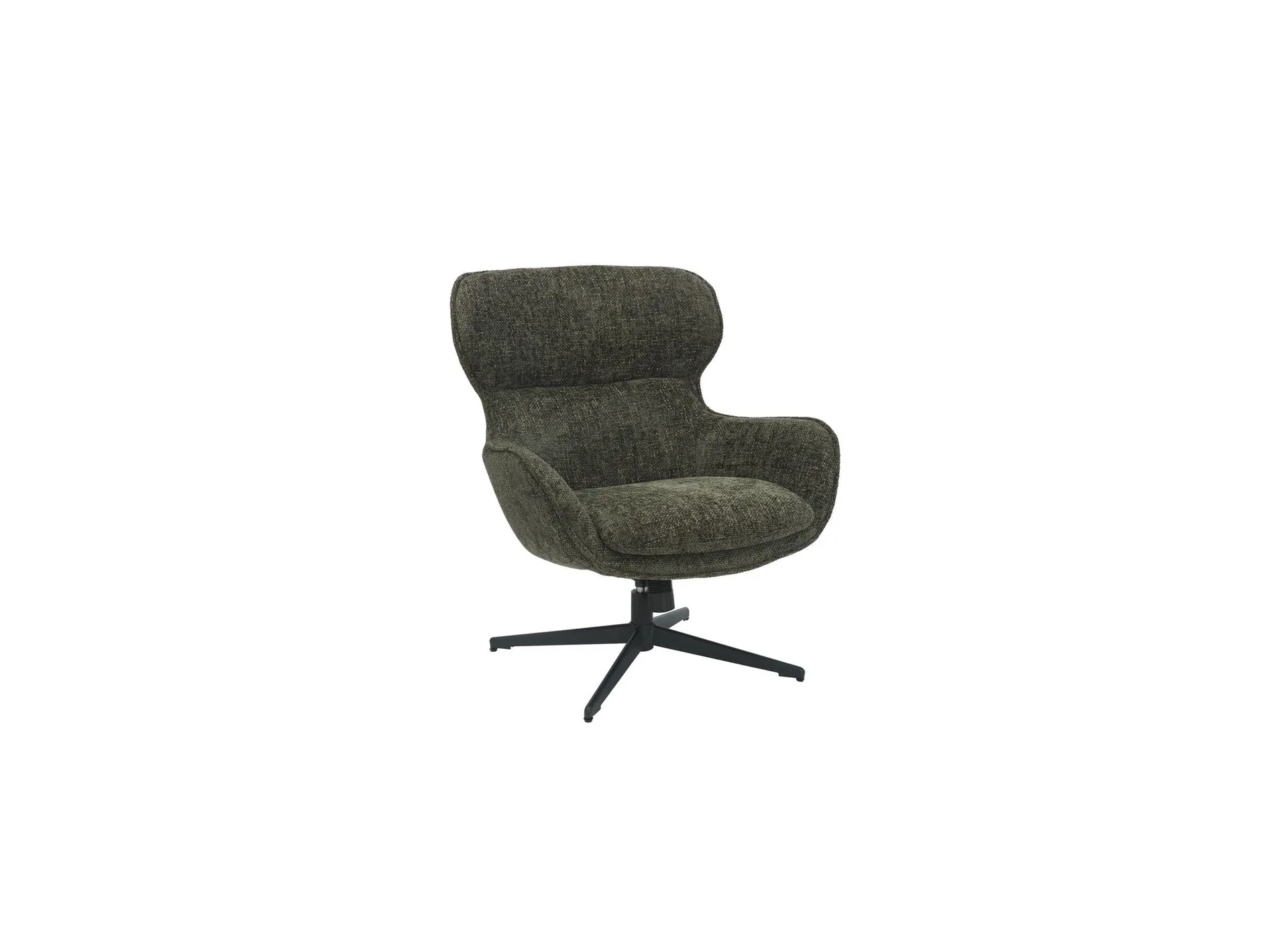 Draaifauteuil Federico 73x79x88cm - polyestervezel - donkergroen