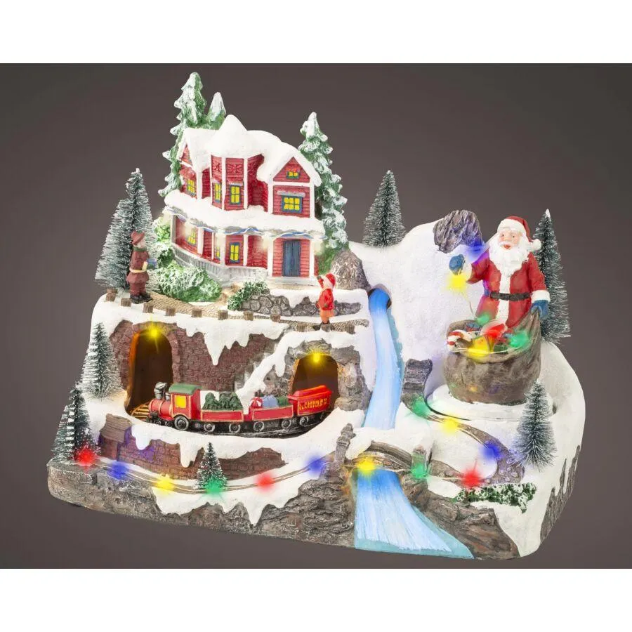 Kaemingk Verlicht Kersthuisje Micro LED Scenery 24,5cm Binnengebruik