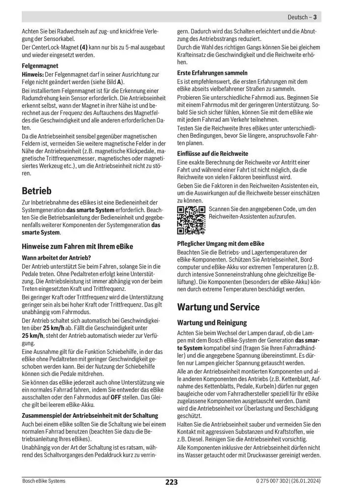 Electric Bike Manual van 12 februari tot 12 augustus 2025 - folder pagina 223