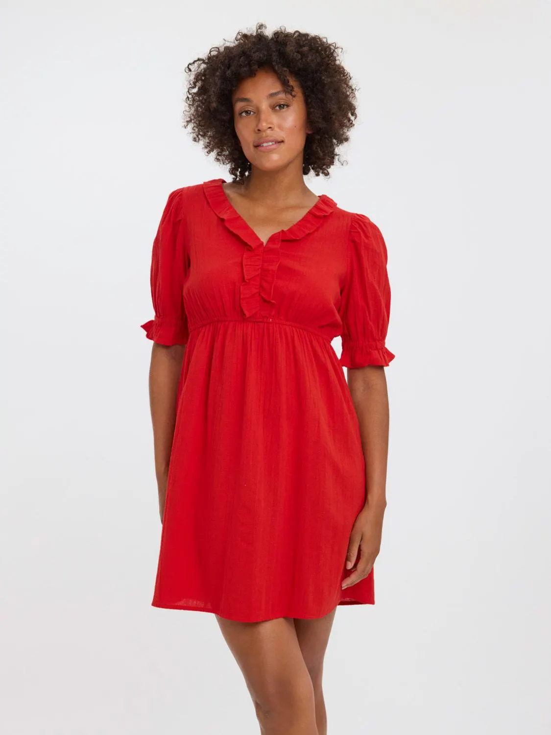 Regular fit V-Hals Korte jurk