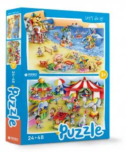 Rebo Productions Beach & Circus legpuzzel junior 24/48 stukjes