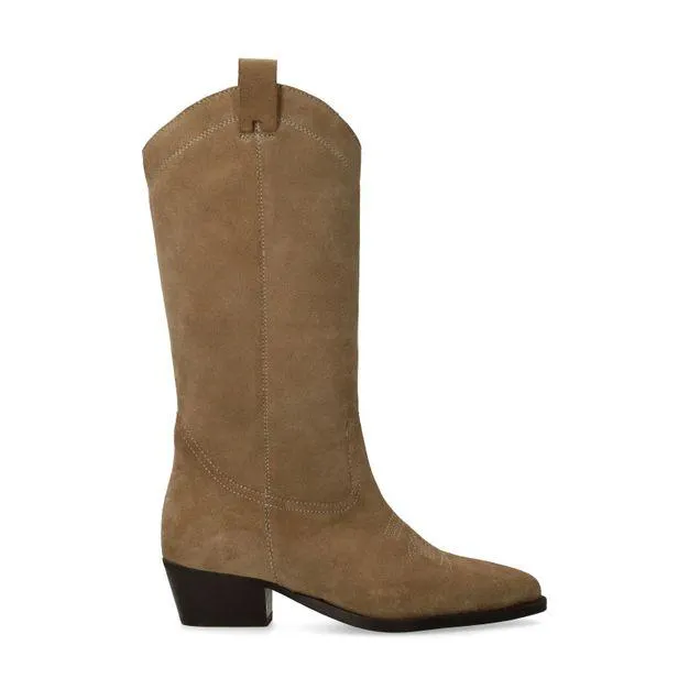 Beige suède cowboylaarzen