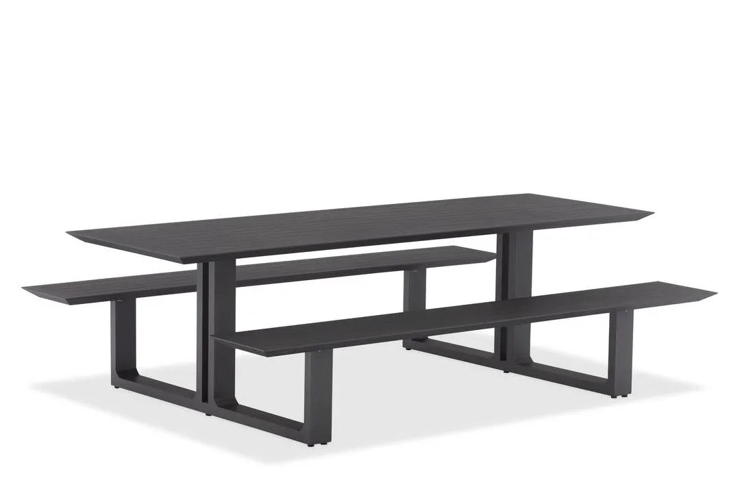 Cabo picknicktafel 240cm in antracite aluminium