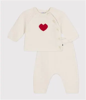 2-delige set Petit Bateau - marshmallow/corrida