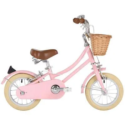 Bobbin Fiets 12" gingersnap (incl mandje+wieltjes) - pink