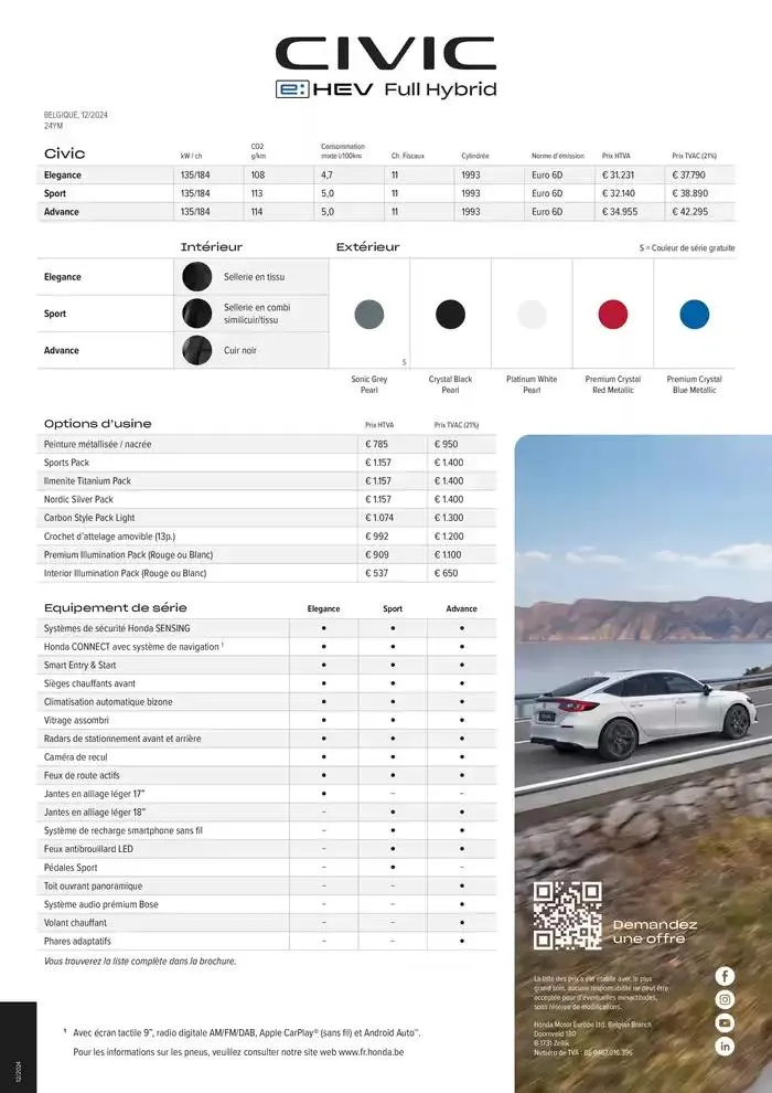 Honda Civic E:HEV — Full Hybrid van 2 december tot 2 december 2025 - folder pagina 2