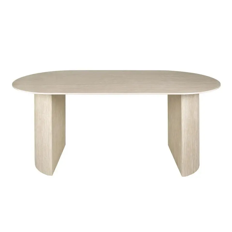 Eettafel Ovaal - Travertin Beige - 180x90x77cm - Arch