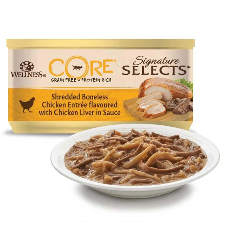 Wellness CORE Sign sel shred chicken/liver saus 79g