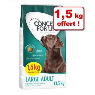 Croquettes Concept for Life pour chien : 12 kg + 1,5 kg offert !
