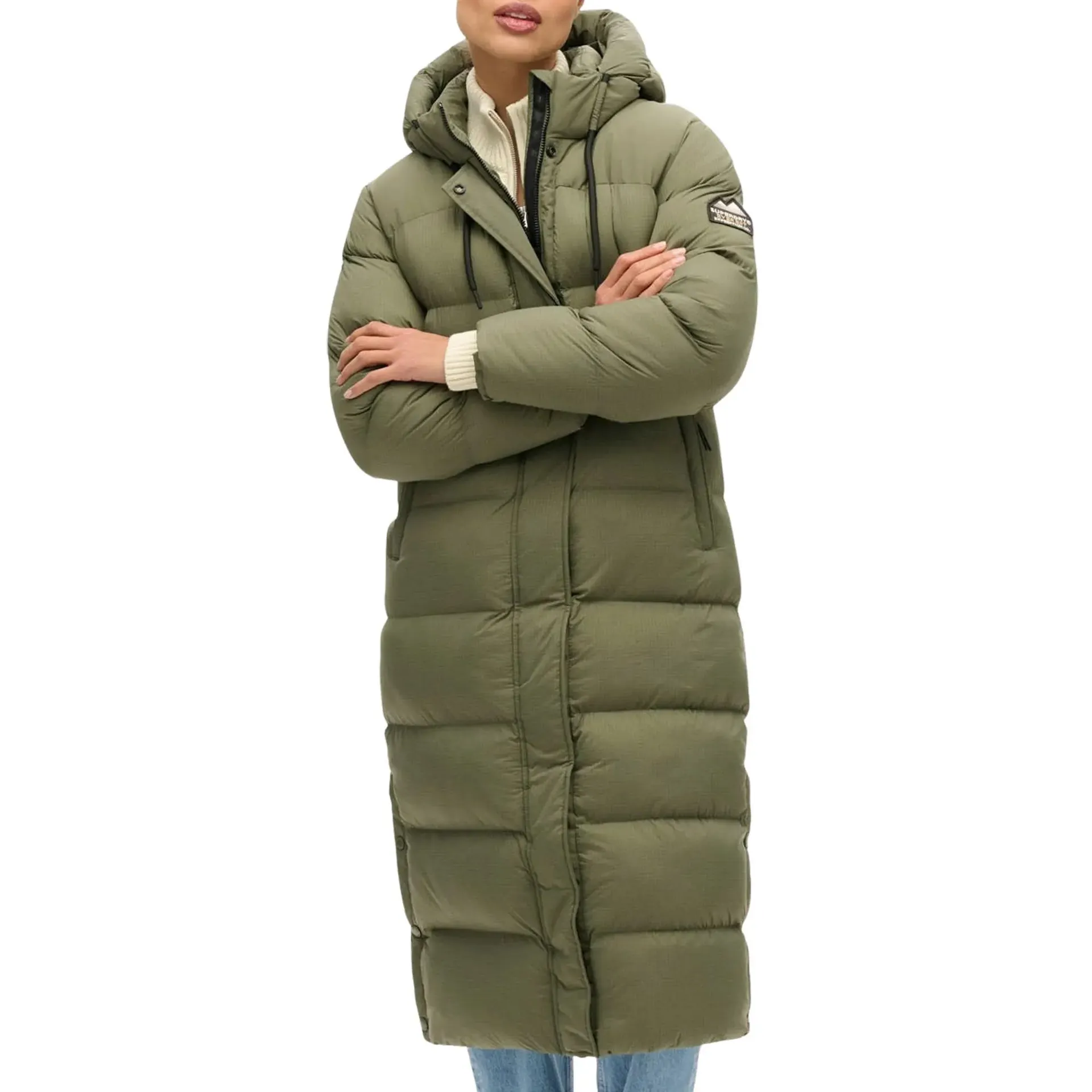 Ripstop Hooded Longline Puffer Winterjas Dames