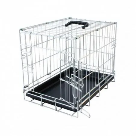 Duvo+ Cage Fer Pliable 1 Porte Tirroir Plastique 47X30X37Cm Chromé