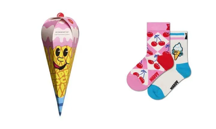 Kids 2-Pack Ice Cream Socks Gift Set