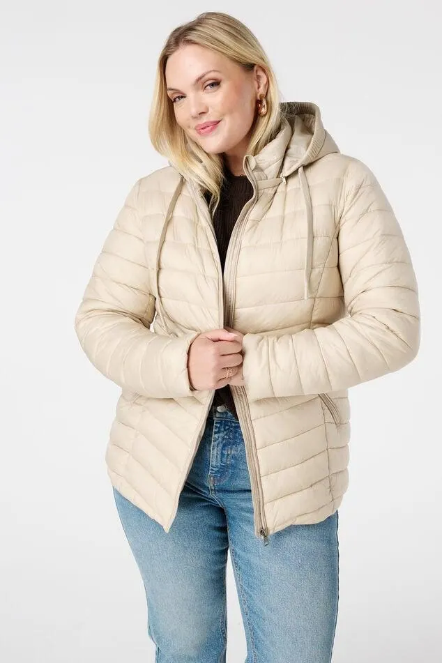 Licht gewatteerde jas