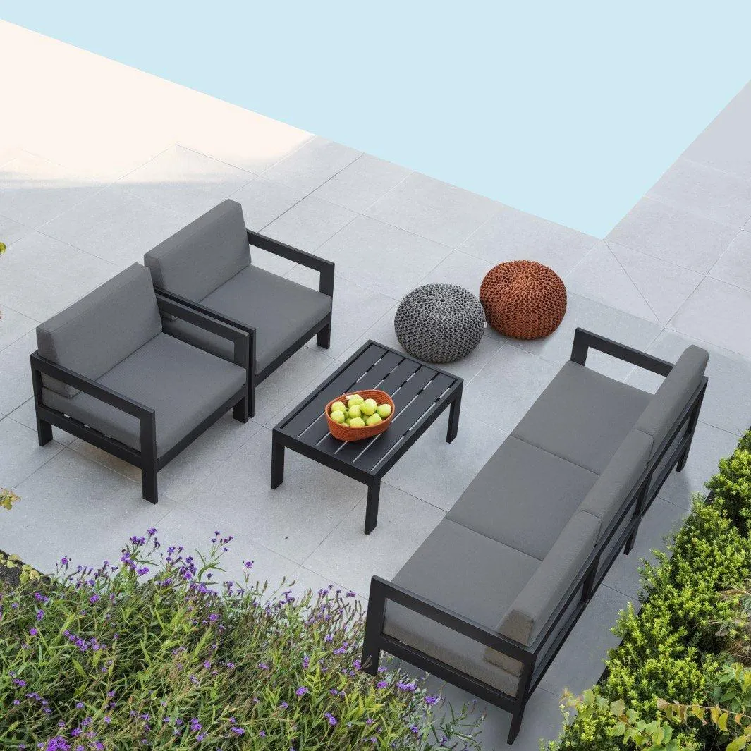 Vigo Loungeset charcoal mat