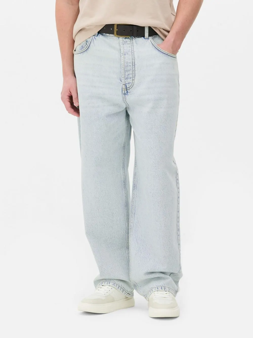 Jean baggy taille haute