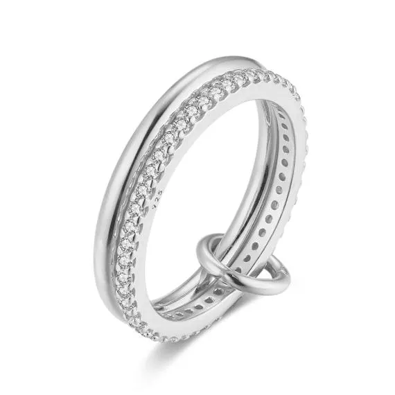 Ring in zilver, zirkonia