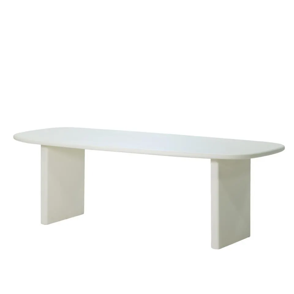 Eettafel Deens Ovaal 200cm - Beige Beton - Gin