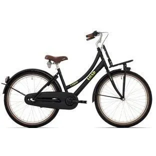 Bikefun Load 24 meisjesfiets met 3 versnellingen remnaaf - mat zwart