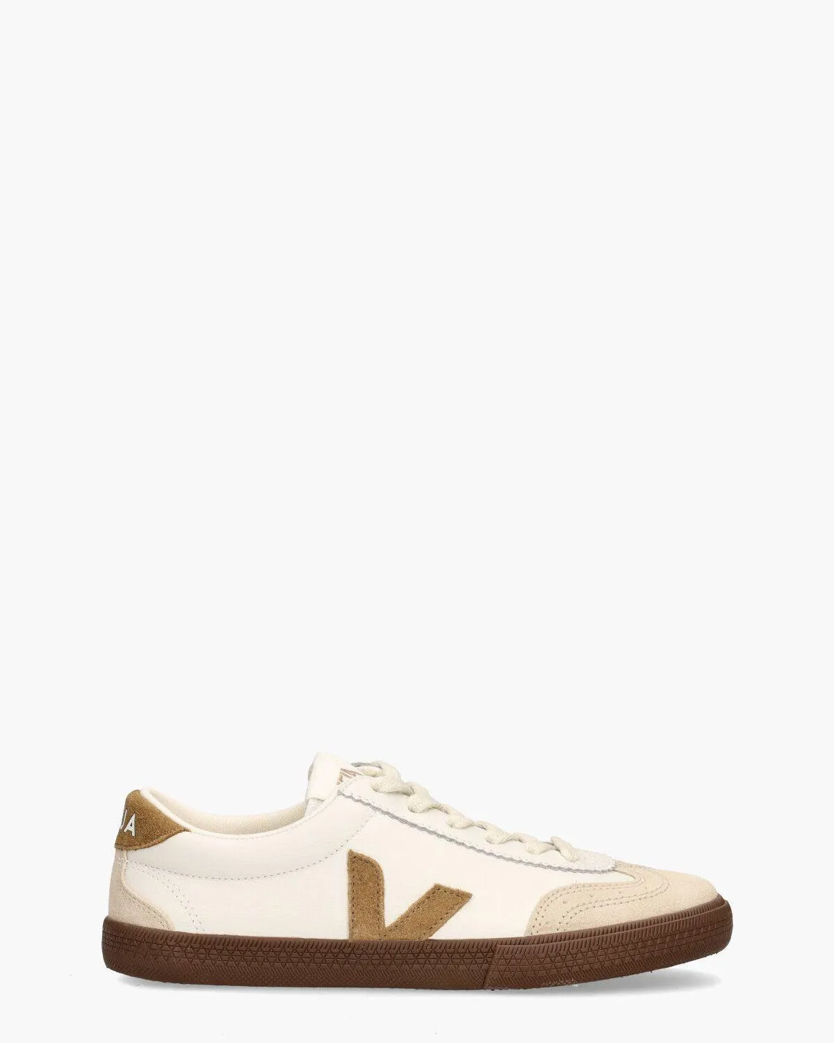 Volley Leather Wit/Bruin Damessneakers