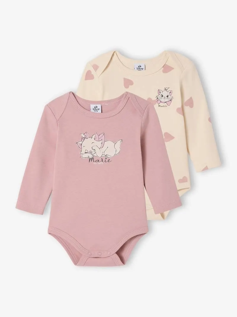 Lot de 2 bodies fille Disney Marie les Aristochats - lilas poudré