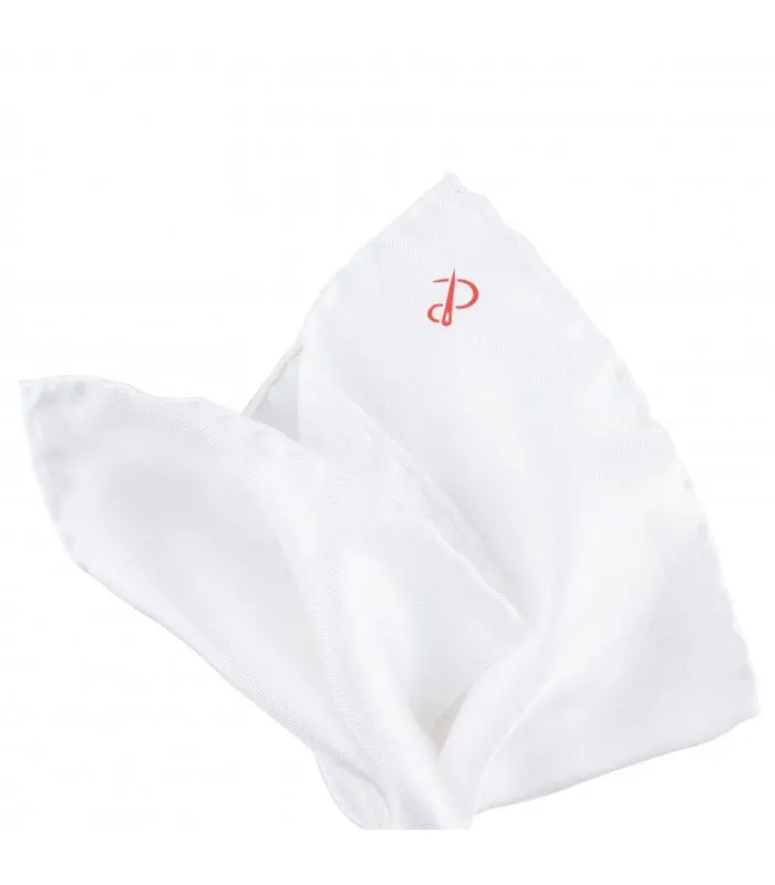 Pochet zijde effen patroon