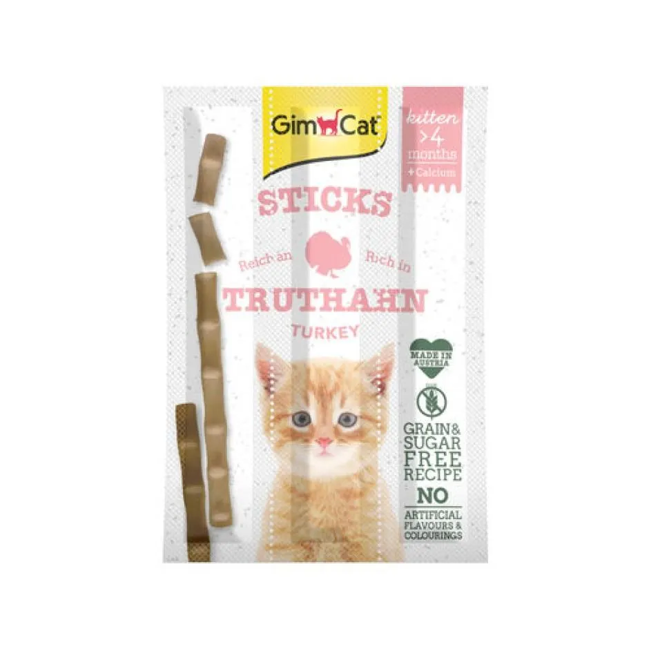GimCat sticks kitten kalkoen 3 st