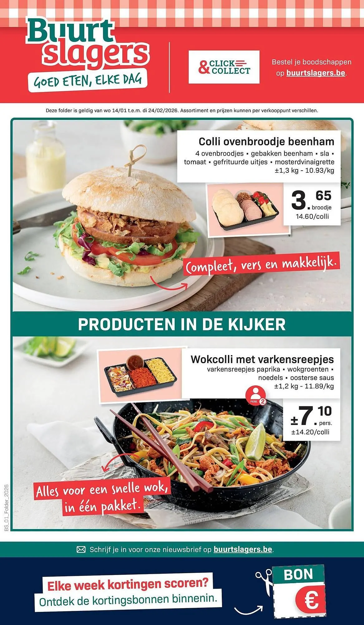 Buurtslagers folder van 16 januari tot 24 februari 2026 - folder pagina 1