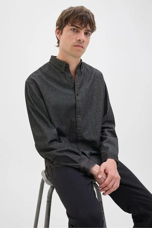 Camisa regular fit denim