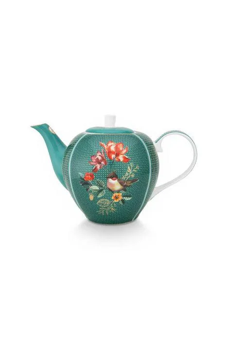 Tea Pot large winter Wonderland Deer green 1,6l