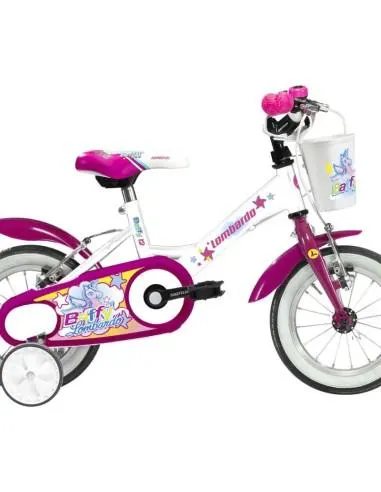 LOMBARDO KINDERFIETS BAFFY 12" WIT/FUSHIA