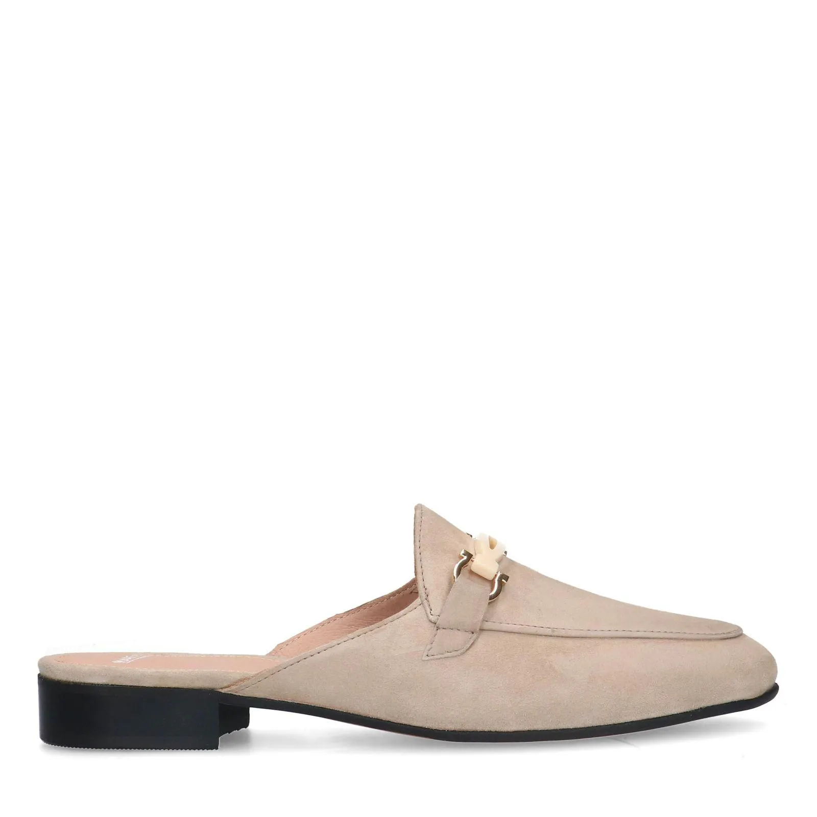 Manfield Beige suède muiltjes