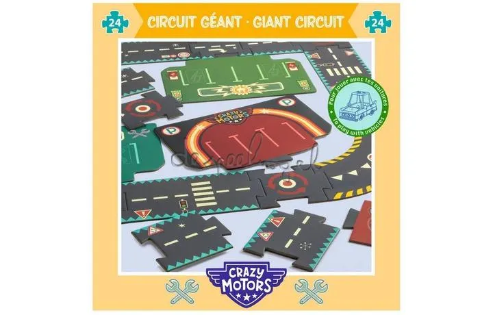 DJ05498 Crazy Motors - Circuit de ville - puzzle géant