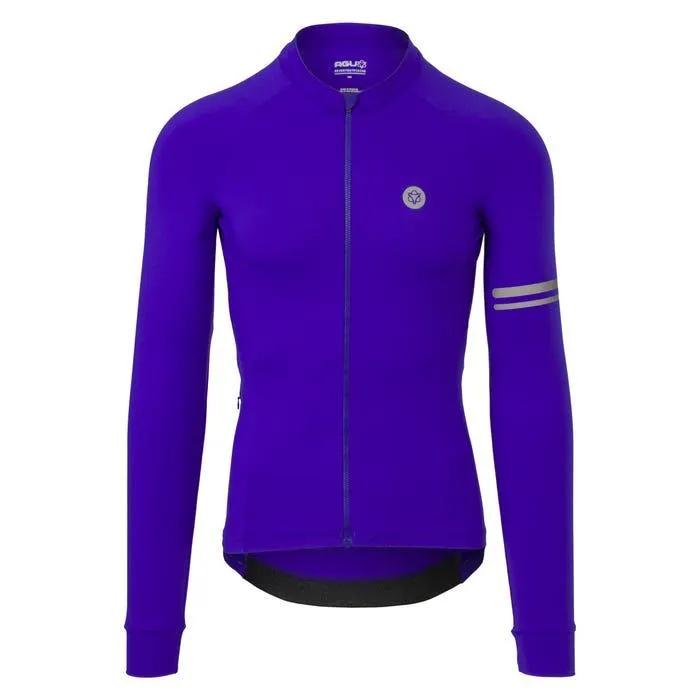 Solid Fietsshirt Lange Mouwen Performance Violet Heren