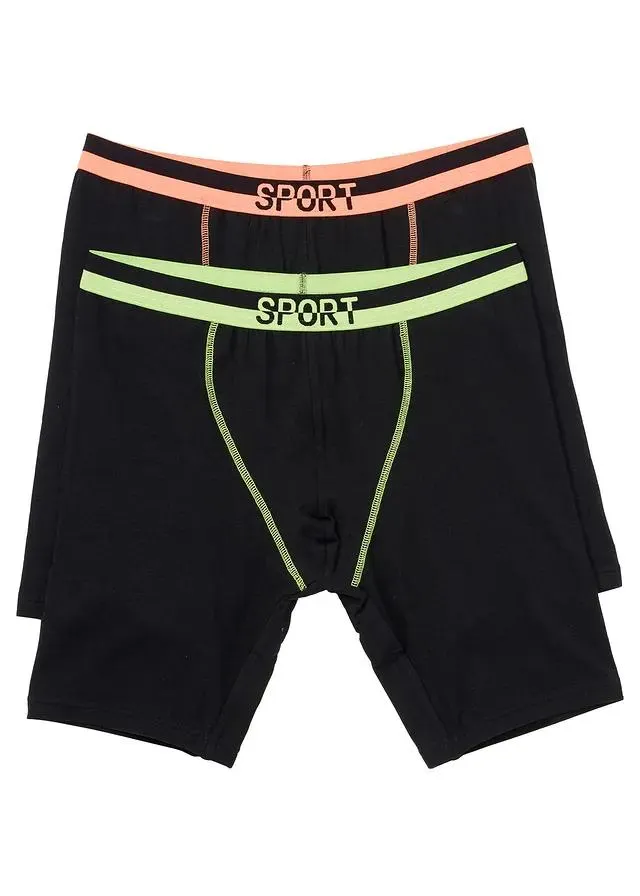 Lot de 2 boxers longs coton