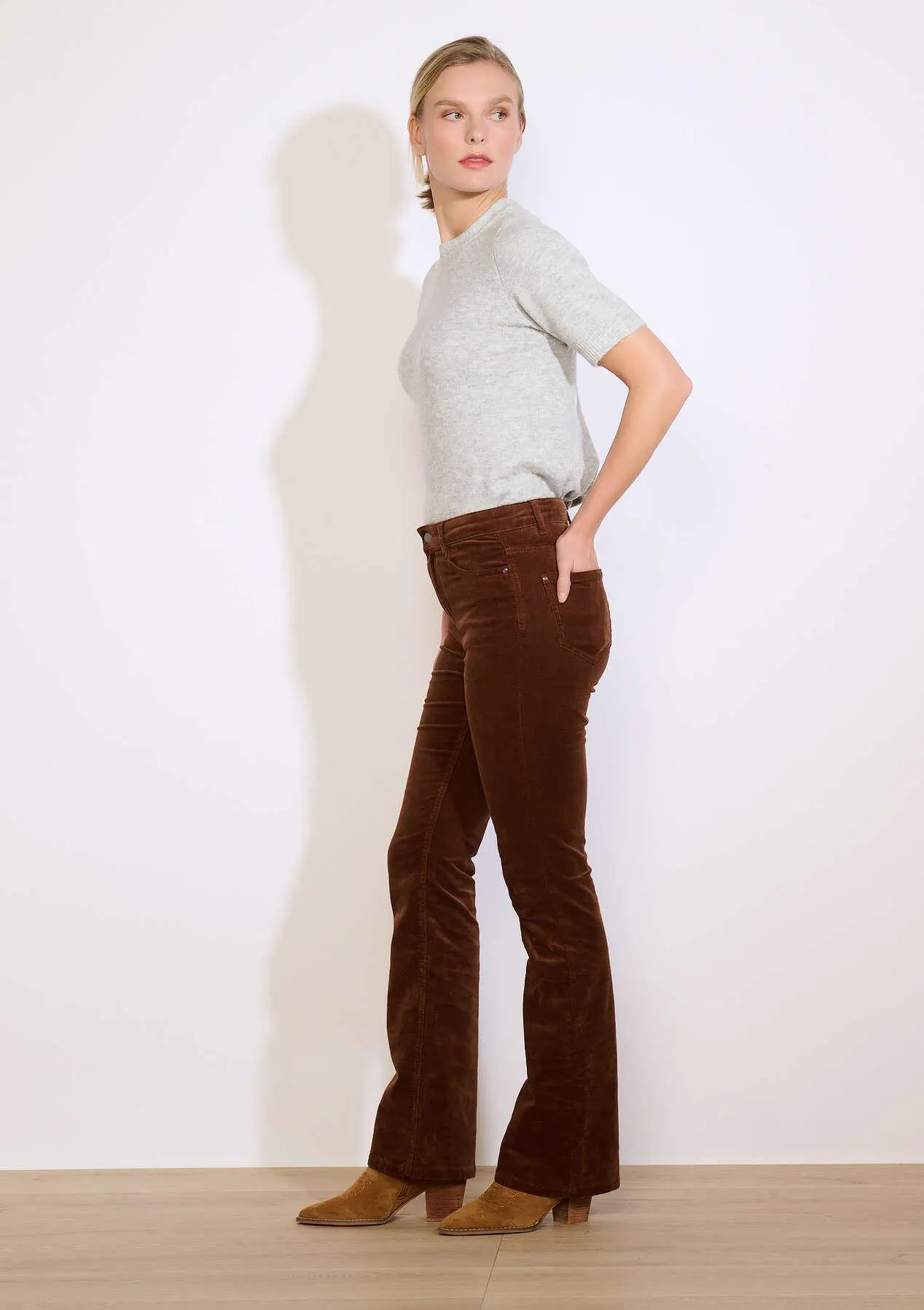 Bootcut corduroy trousers