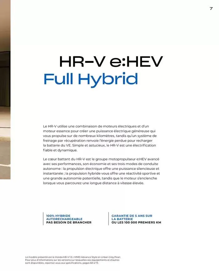 Honda HR-V E:HEV Full Hybrid van 21 november tot 21 november 2025 - folder pagina 7
