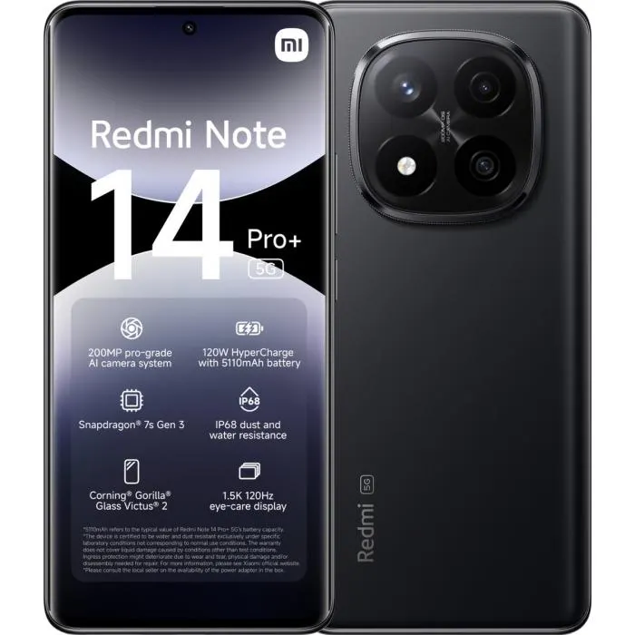 Xiaomi Redmi Note 14 Pro+ 5G 256GB - Zwart